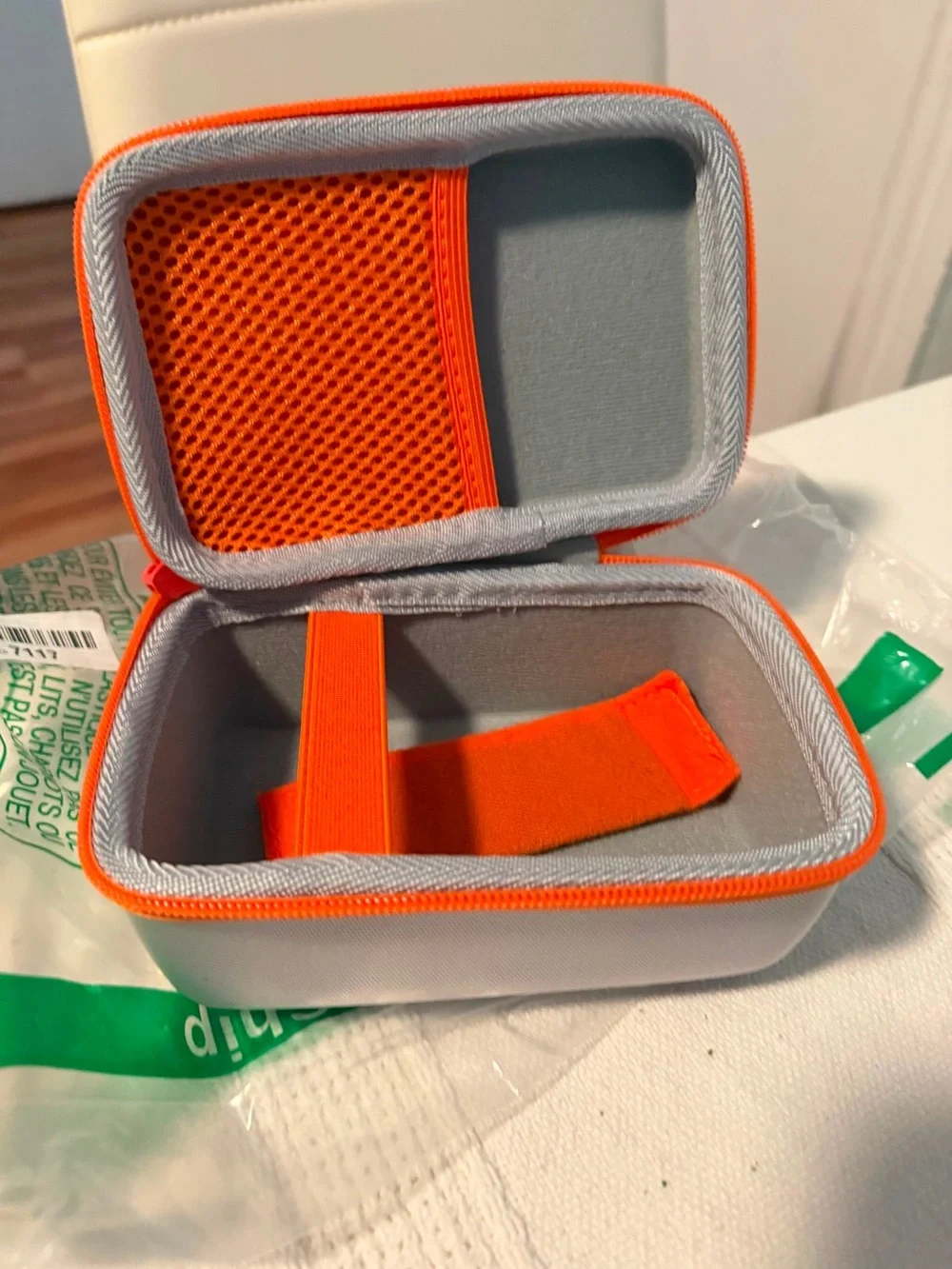 Compact Orange Protective Electronics Carrying Case